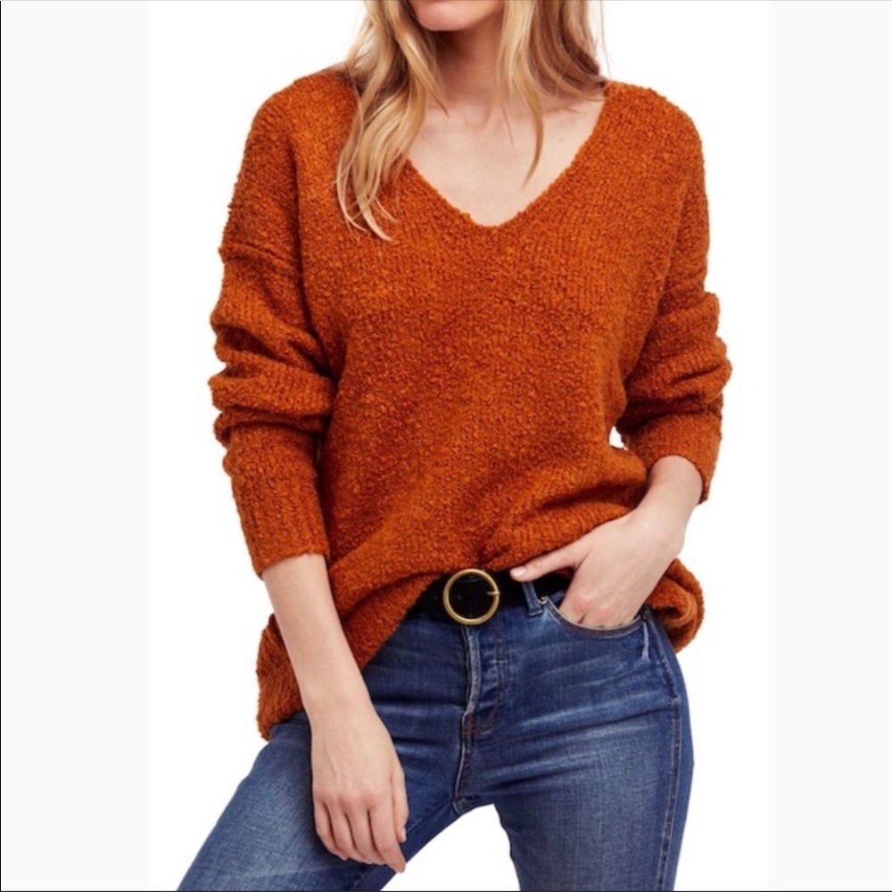 Free People Lofty V-Neck Sweater